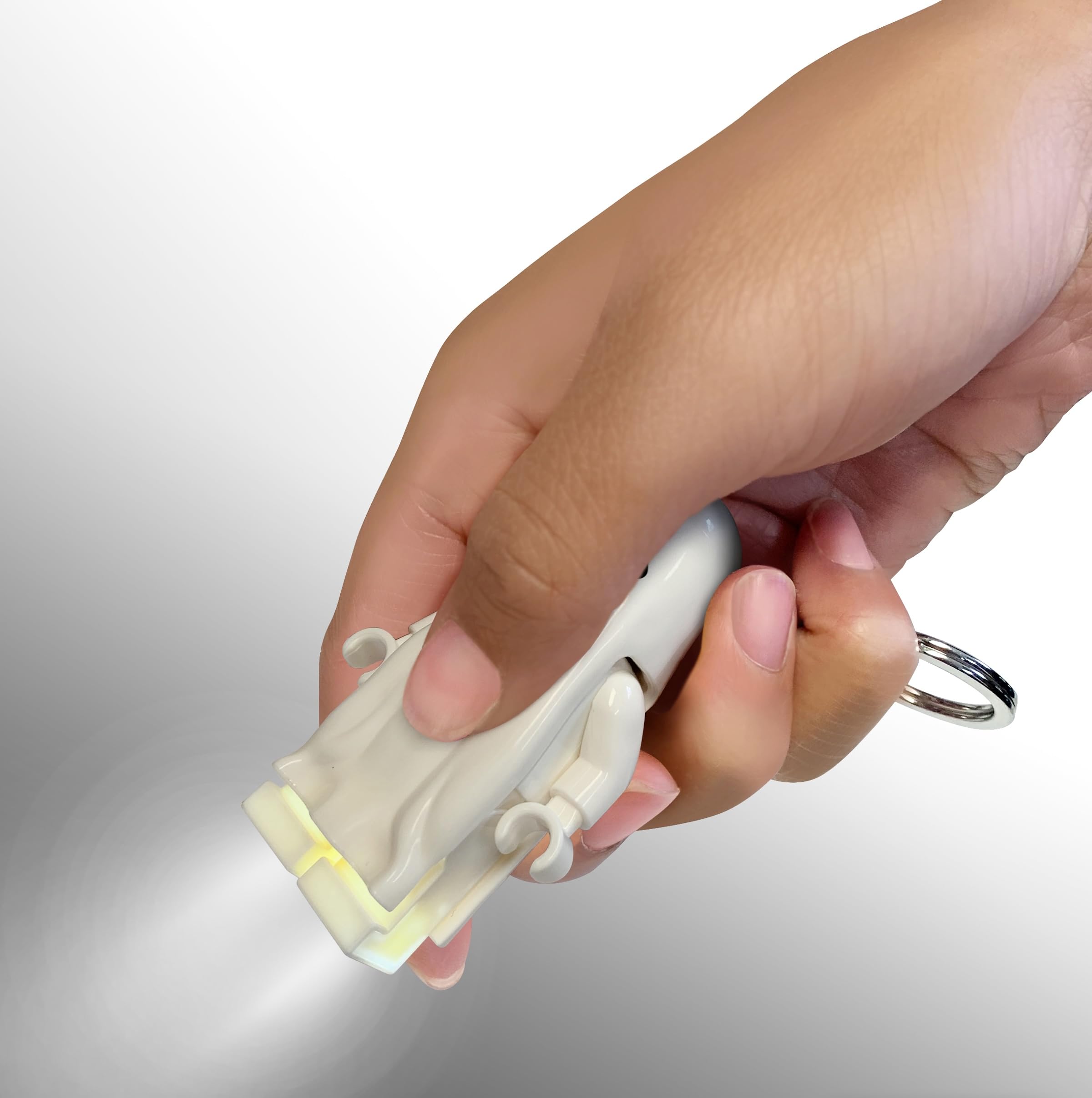 IQ LEGO Ghost keychain light shows LED feet illumination for low light