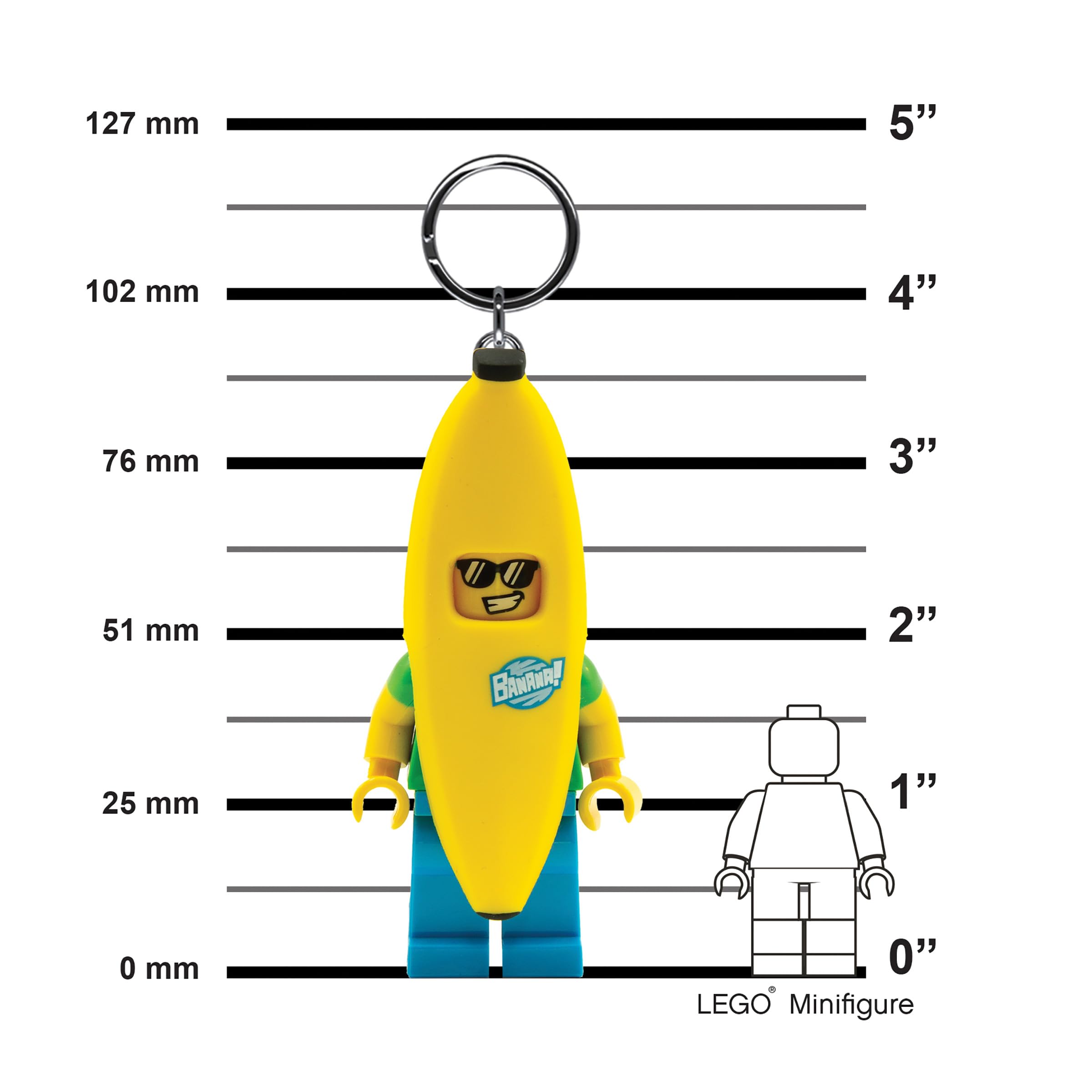 IQ Banana Guy poseable arms provide versatile lighting directions for bags and keys.