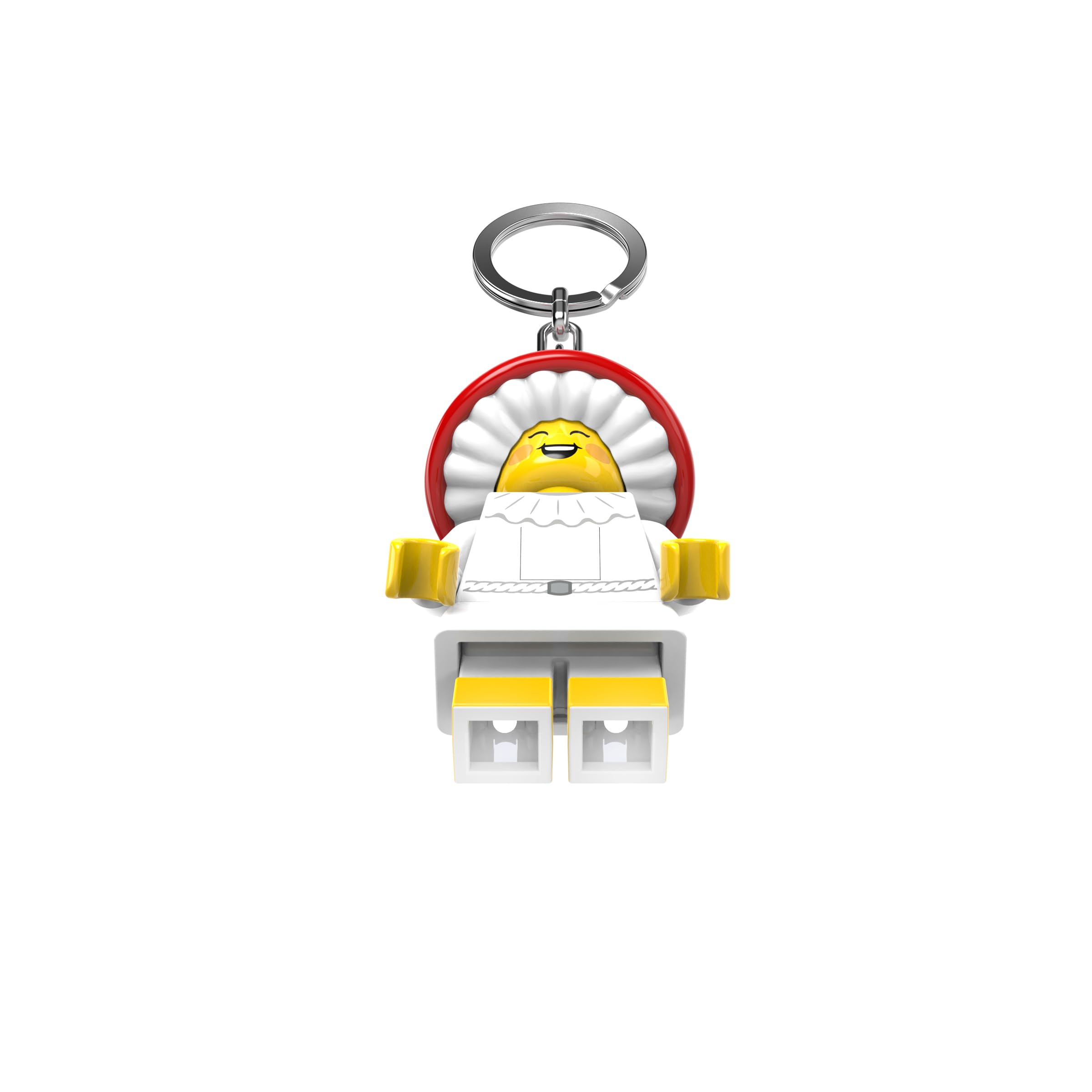 IQ LEGO Mushroom Sprite keychain light supports lanyard attachment for quick access.