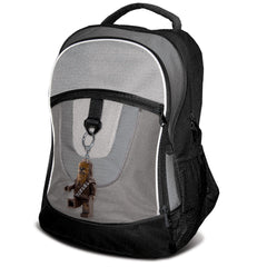 IQ LEGO Star Wars Chewbacca Key Light feet glow for dim-light visibility.