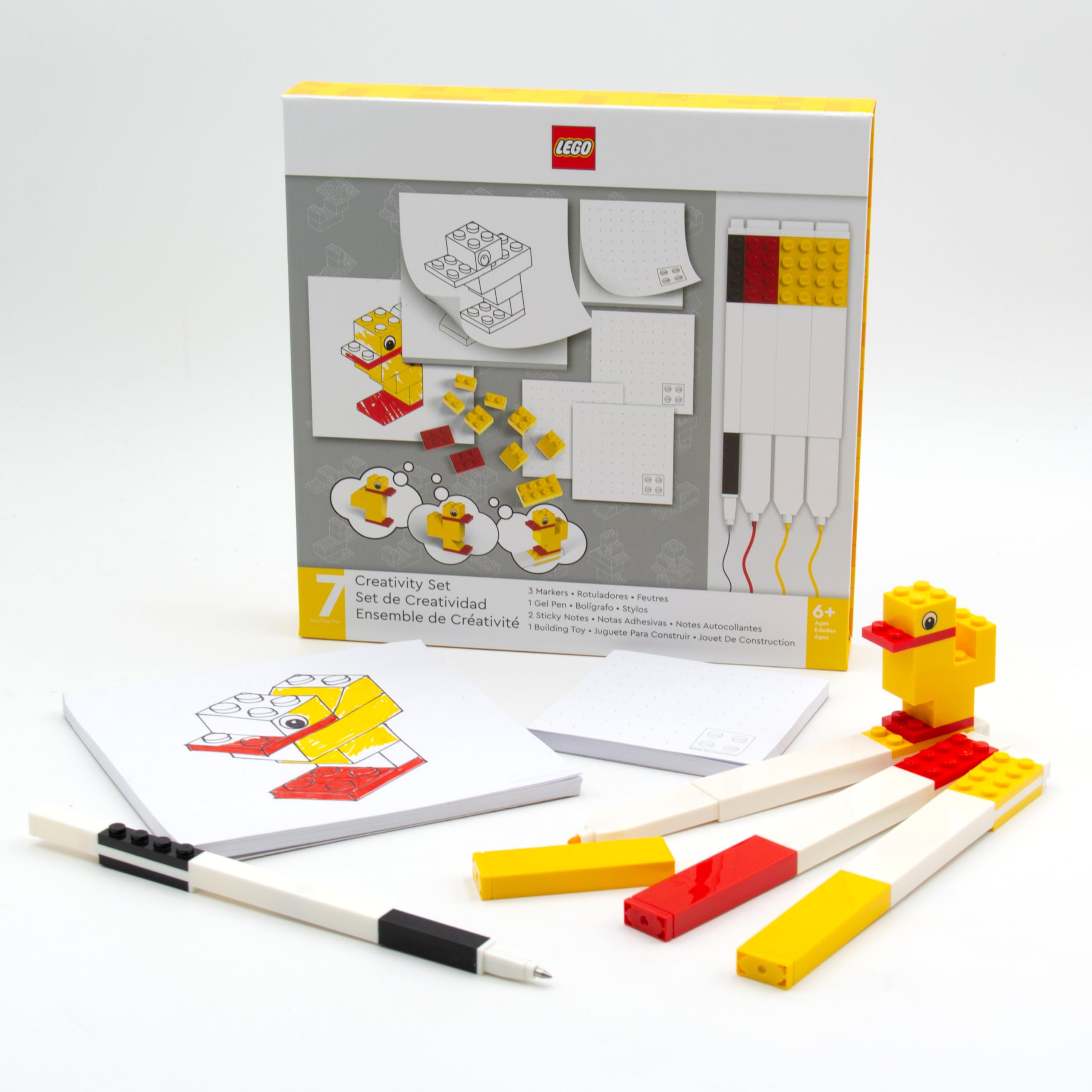IQ Lego Stationery Gel Pen with LEGO plates showcased for smooth ink and stable writing.