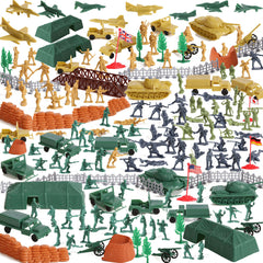 IQ Toys military base set figures in four colors ready for imaginative play
