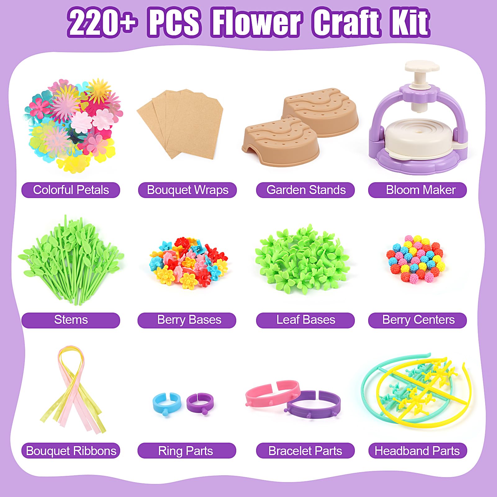 IQBOX headband-parts let kids create floral accessories in minutes.