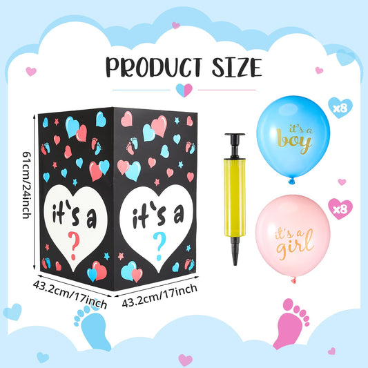 Ireer gender reveal box with lid open showcases the dramatic surprise moment.