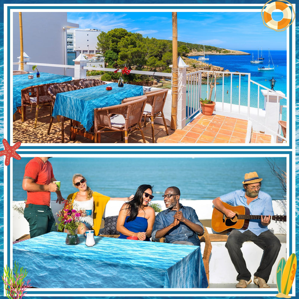 Irenare indoor-outdoor table cover offers versatile decor and practical protection.