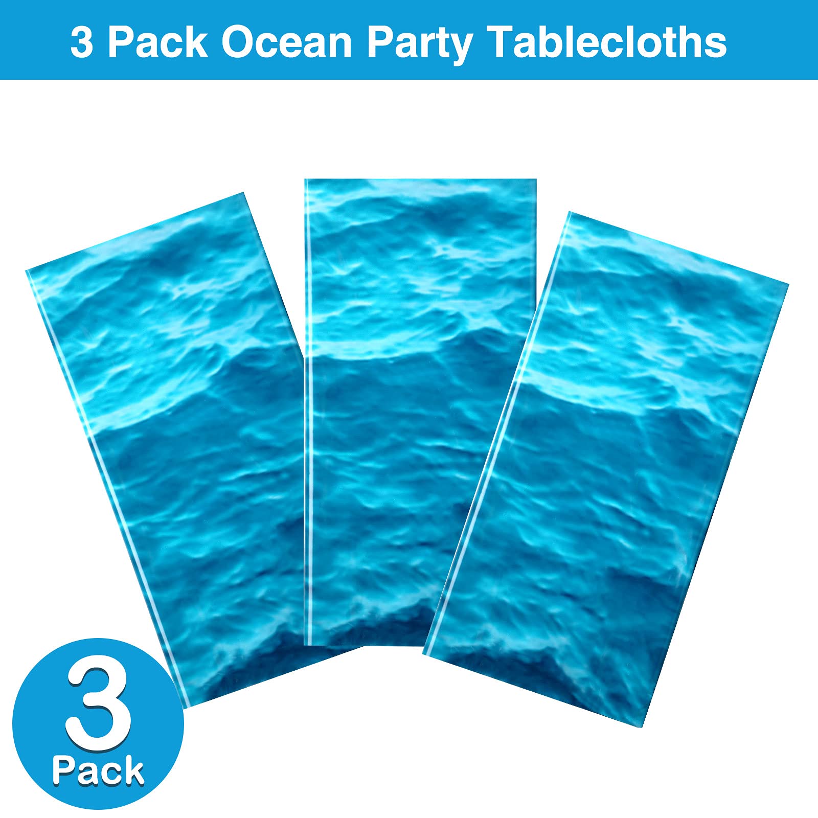 Irenare ocean-themed backdrop tablecloth adding underwater ambiance