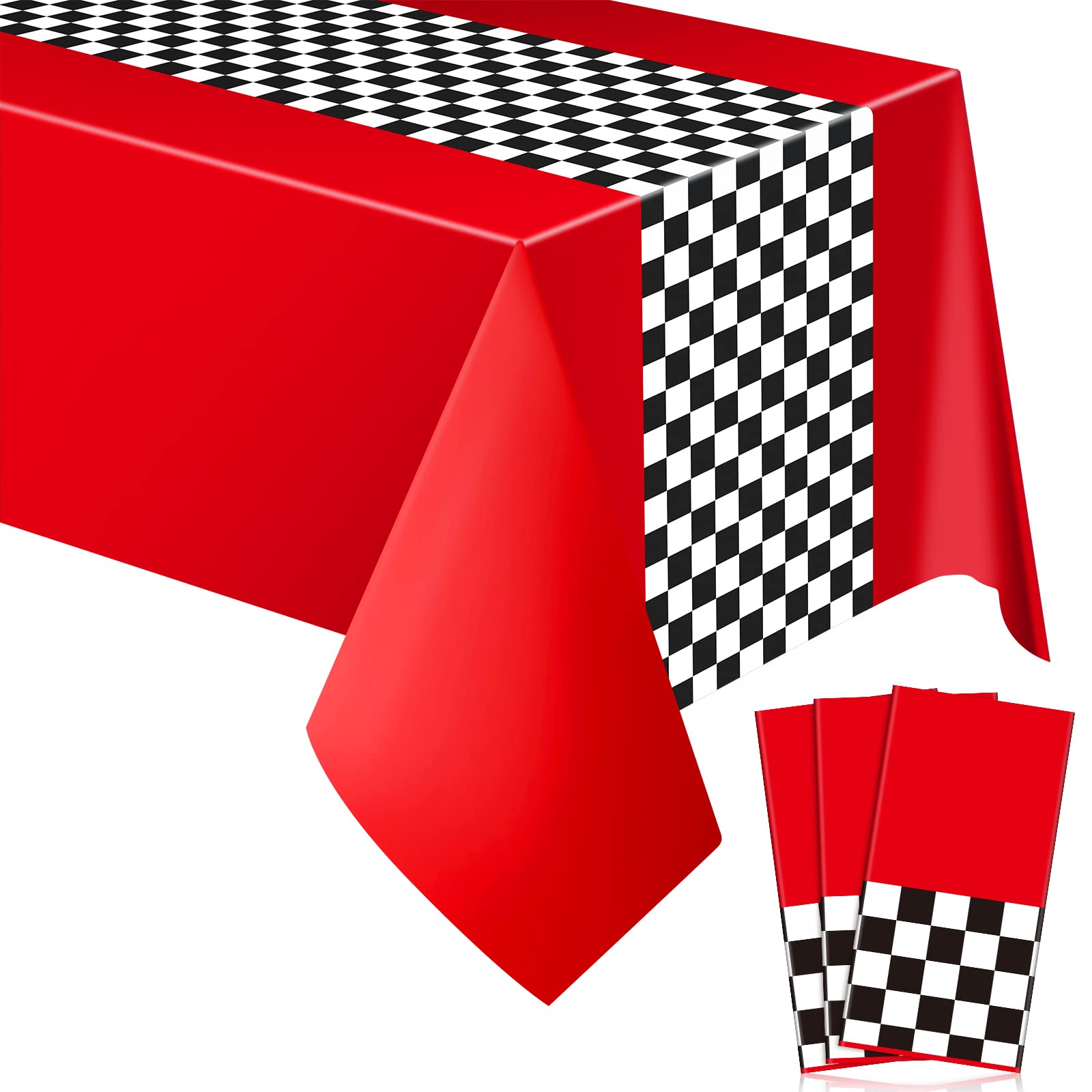 Irenare racing tablecloth two pieces protects tables from spills.