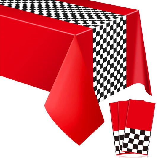 Irenare racing tablecloth two pieces protects tables from spills.