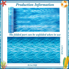 Irenare water print tablecover backdrop highlights aquatic theme and easy cleanup at events.