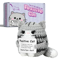 IrichBa crochet cat design adds whimsy to a shelf or desk