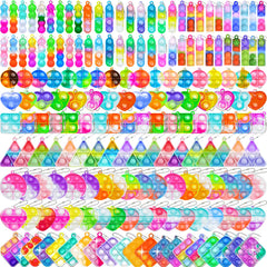 Irnushka 180 PCS Pop Fidget Keychain with varied toys for tactile play and on-the-go focus.