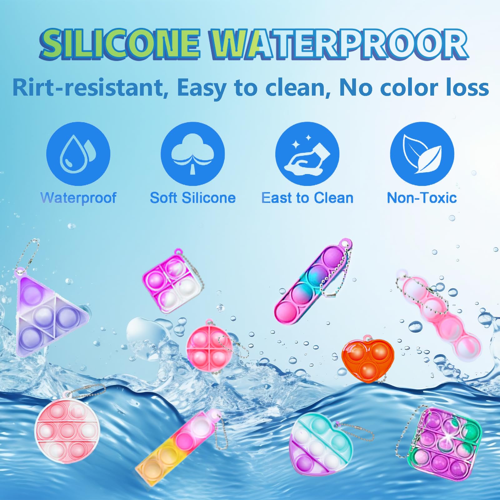 Irnushka fidget keychain attached to backpacks promotes portable sensory fun.