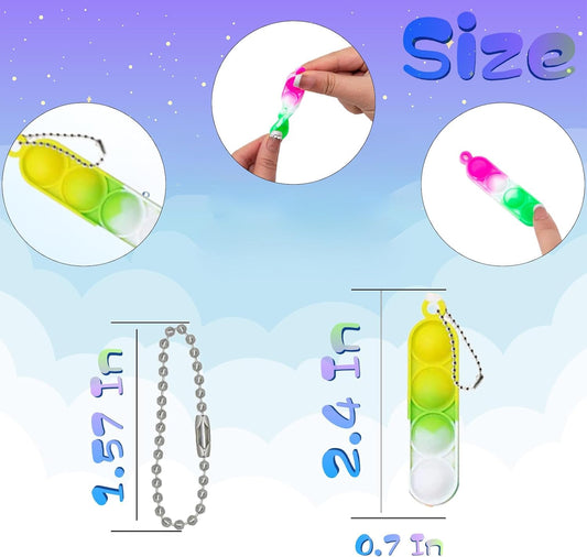 Irnushka mini fidget keychain colorful pack for portable stress relief