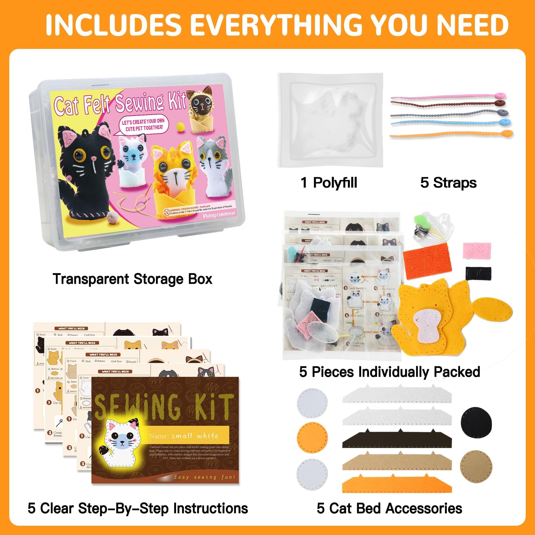 IROLEHOME kid-safe needles included, promoting safe, focused crafting sessions.