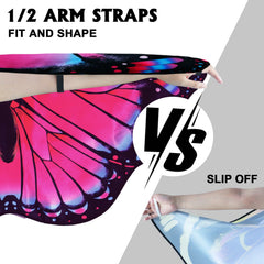 iROLEWIN 360-degree print butterfly wings—eye-catching sparkle during pretend play.