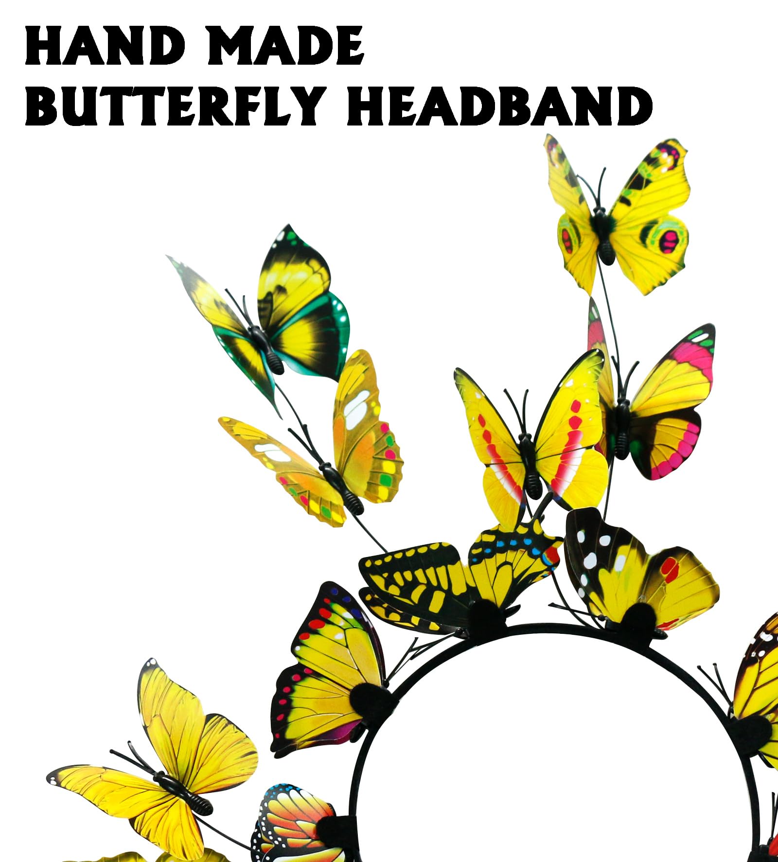 iROLEWIN butterfly wings headband completes a magical fairy look.