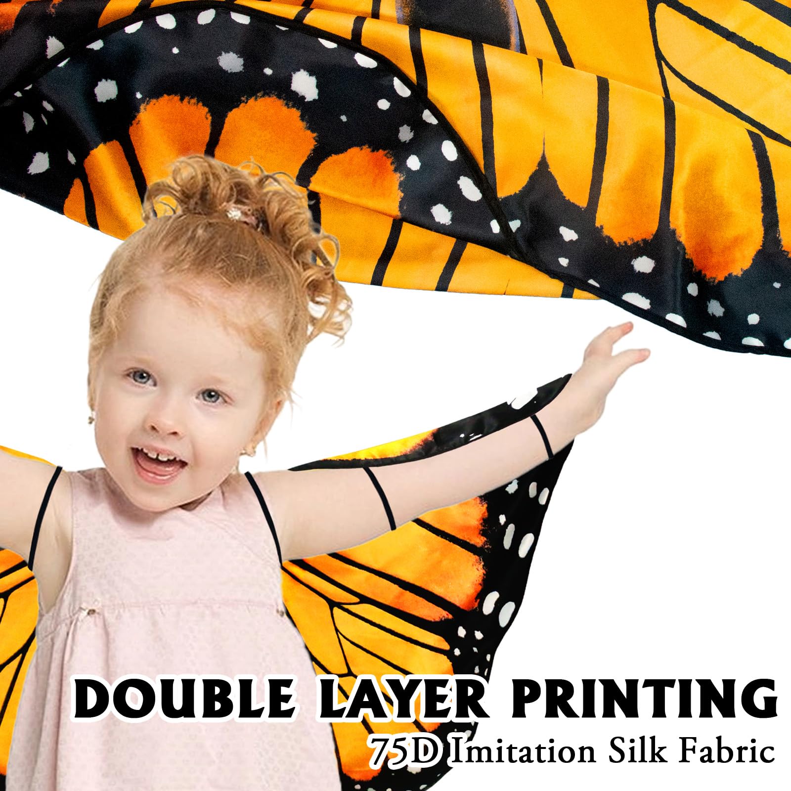 iROLEWIN three-point attach butterfly wings secure comfort during active dress-up.