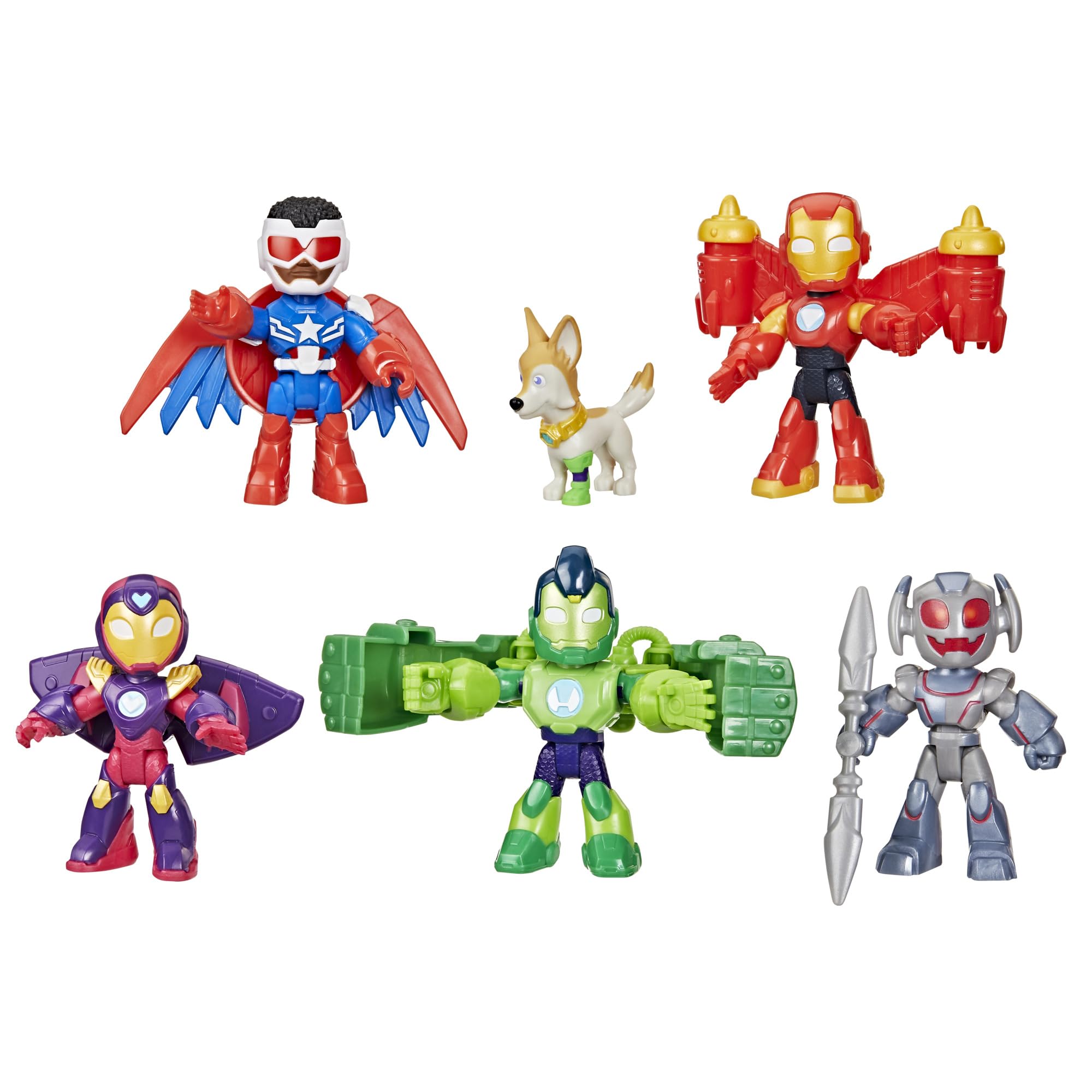 IRON MAN AND HIS AWESOME FRIENDS full six-figure set for imaginative play
