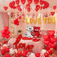 IROUHOR Valentines kit I Love You balloon foil 16in for romantic decor ideas