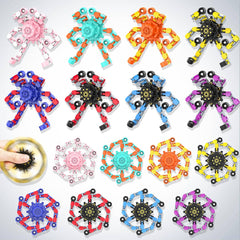 Irvotbes transformable spinner with six deformable chains offering tactile play and creativity