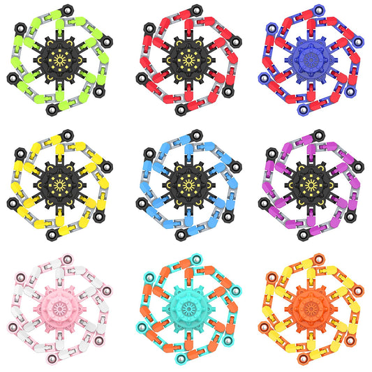 Irvotbes transformable spinners with 6 deformable chains for portable focus and creativity.
