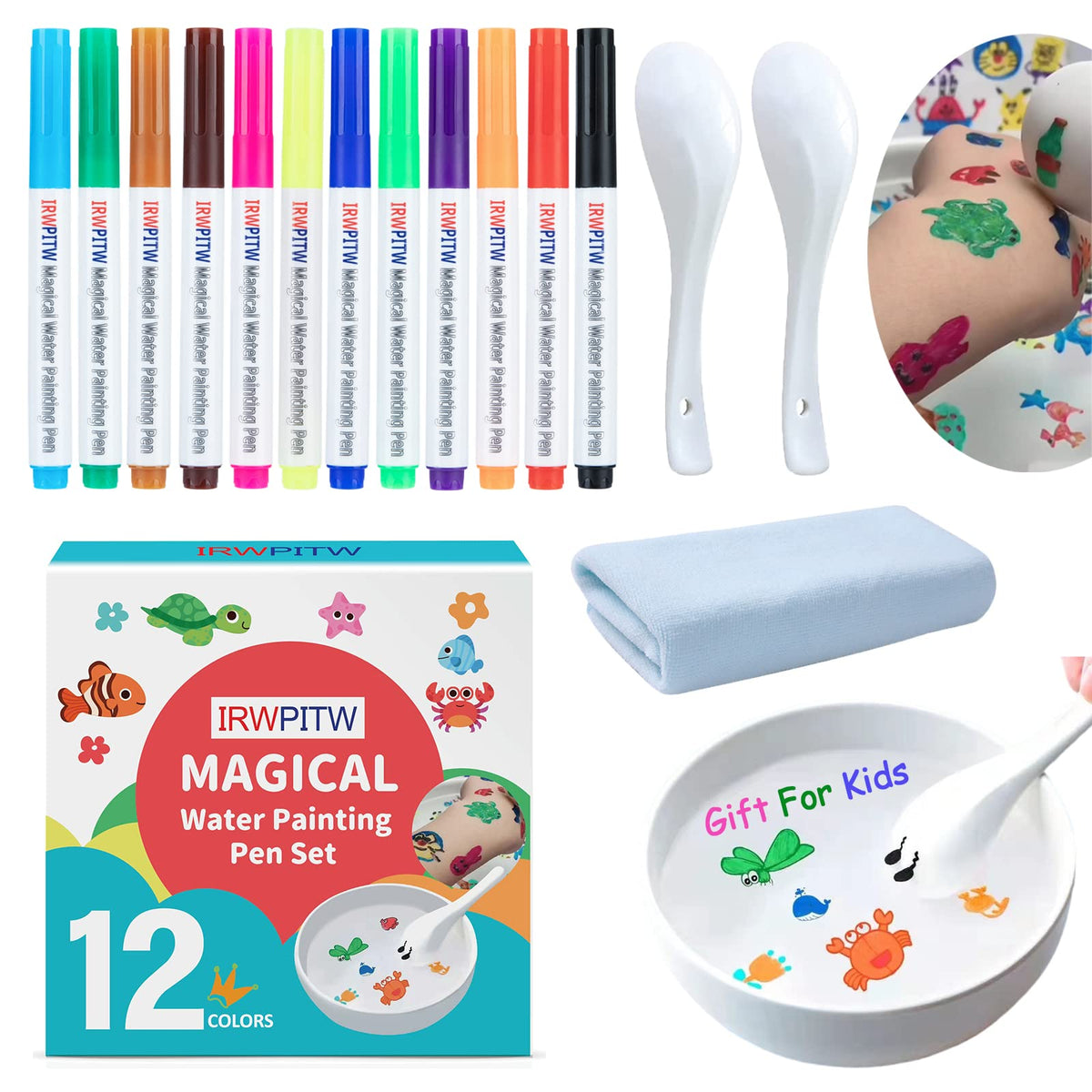 IRWPITW Magic Drawing Pen on spoon creates floating animal shapes