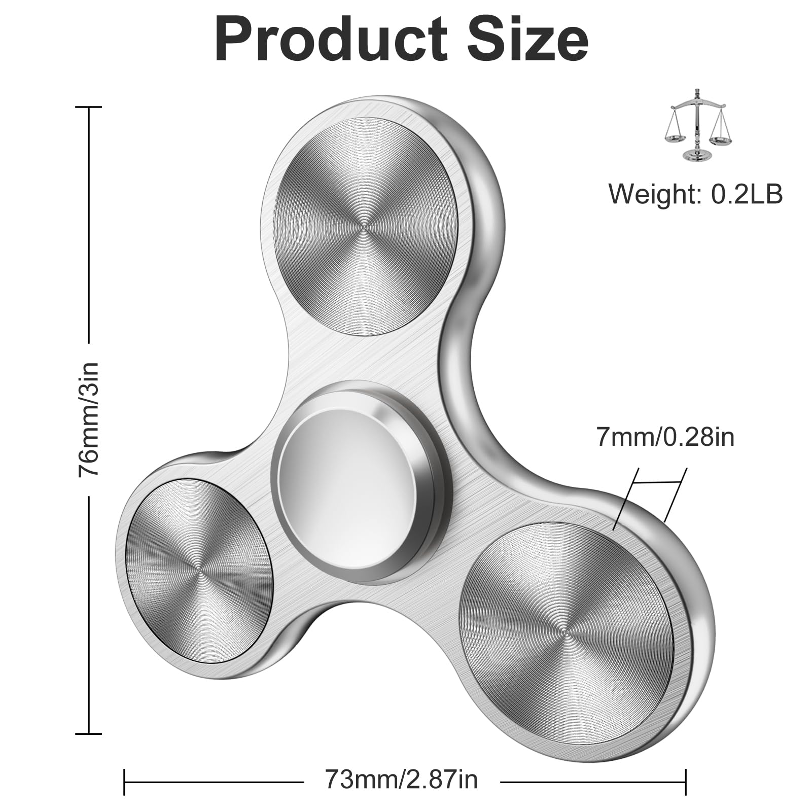 Isapral fidget spinner compact and portable for on-the-go concentration.