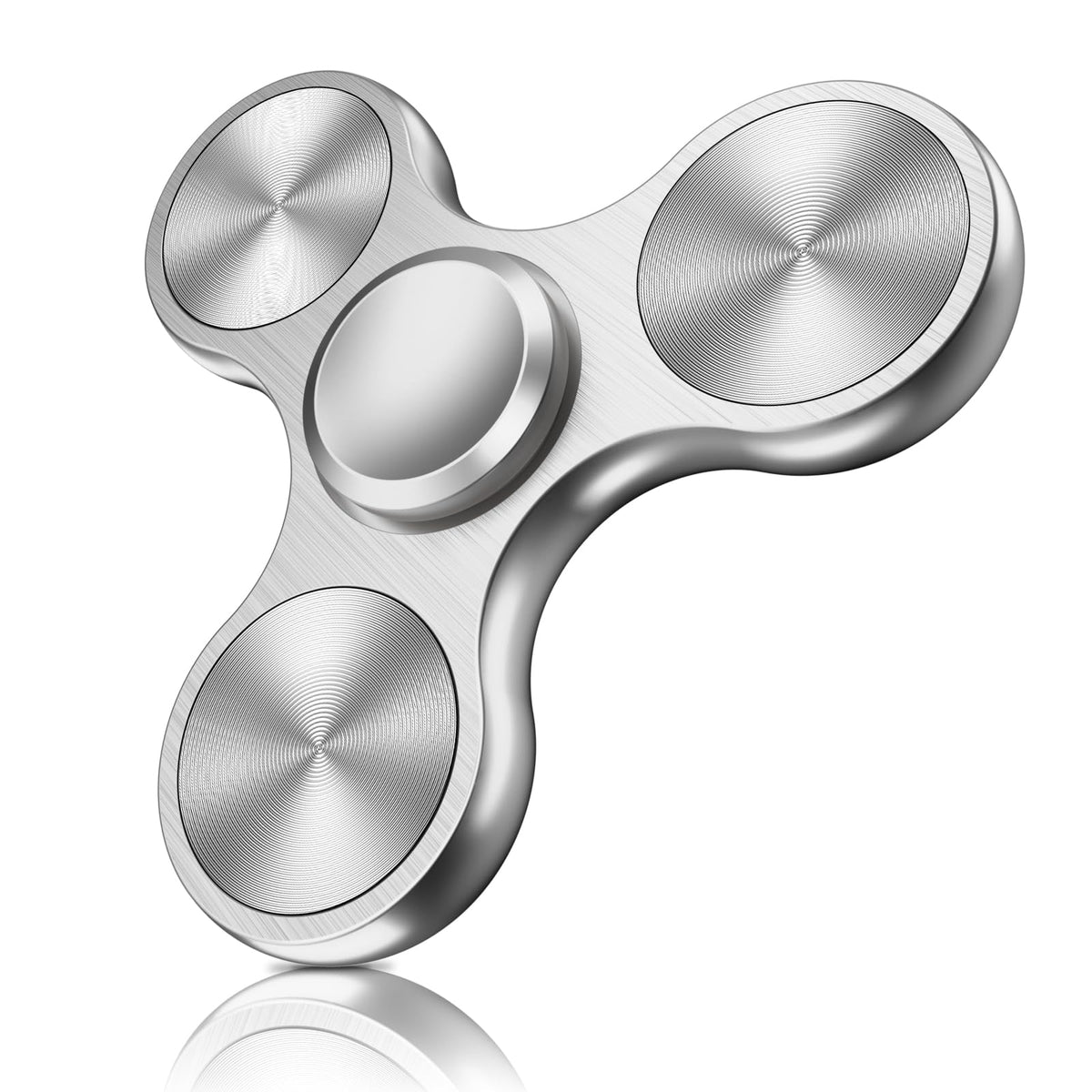 Isapral fidget spinner metal body close-up showing premium craftsmanship and smooth rotation.