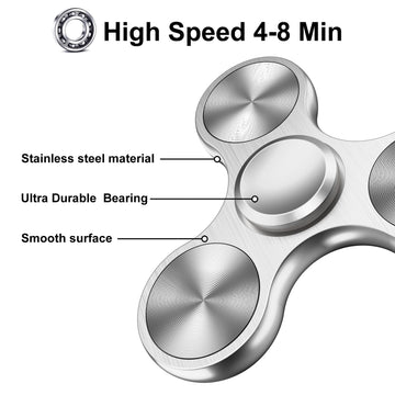 Isapral fidget spinner with stainless bearing demonstrates fast spins for focus sessions.