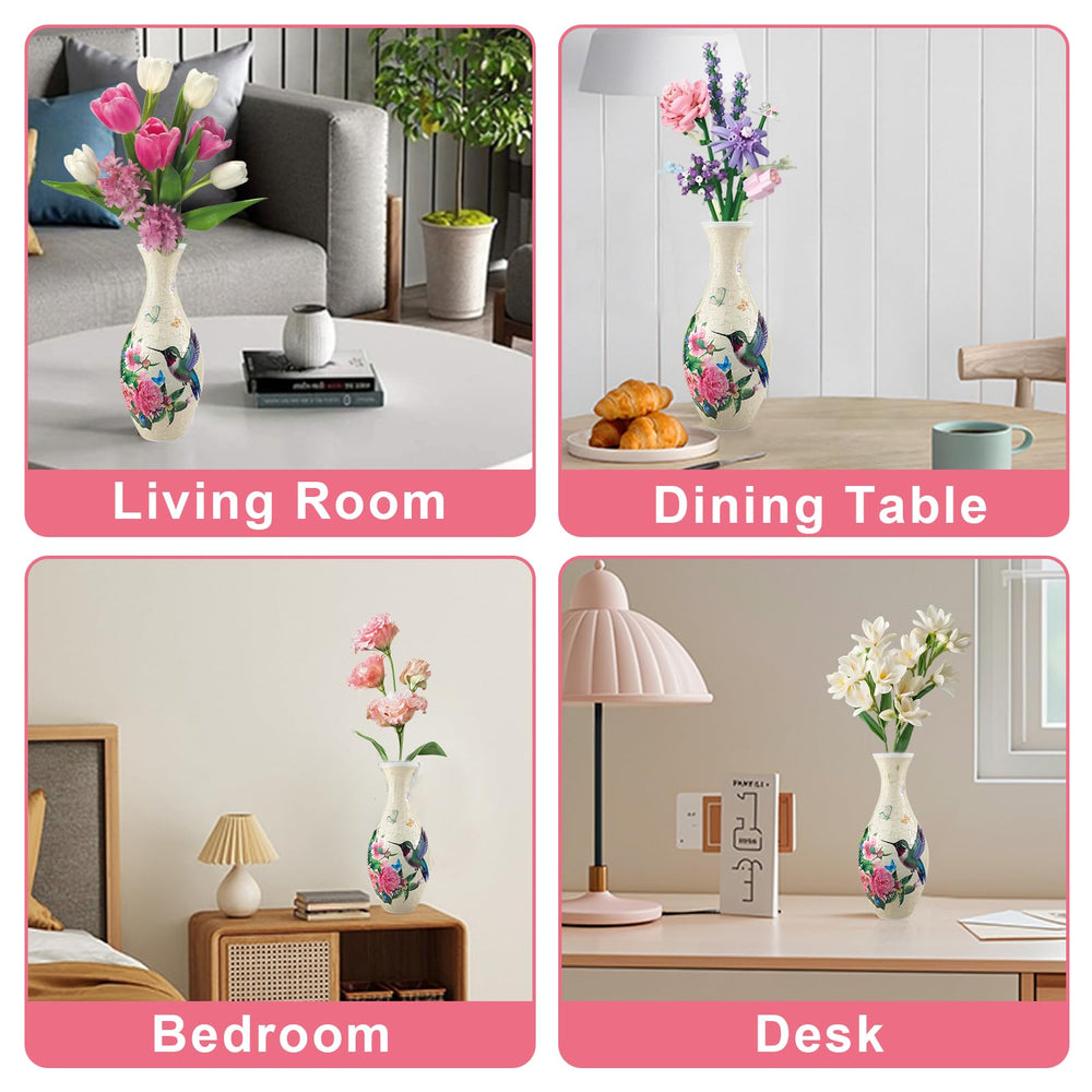 Iselyn 3D puzzle vase compact mouth suitable for single stems.
