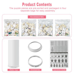 Iselyn 3D puzzle vase complete tool-free set supports DIY satisfaction.