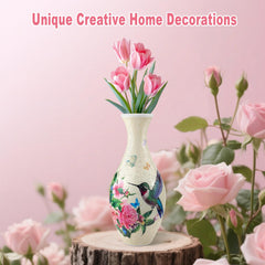 Iselyn 3D puzzle vase layer-by-layer construction highlighting patience-driven creativity.