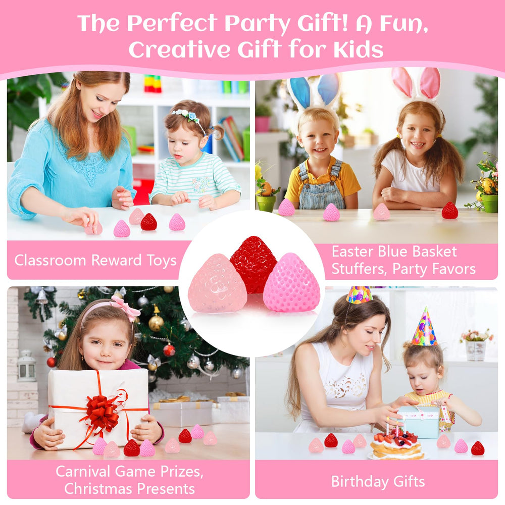 ISEN strawberry close-up demonstrates soft silicone texture for calming fidget use