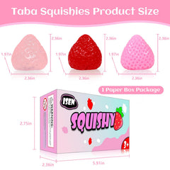 ISEN strawberry squishies red close-up showing soft velvet silicone