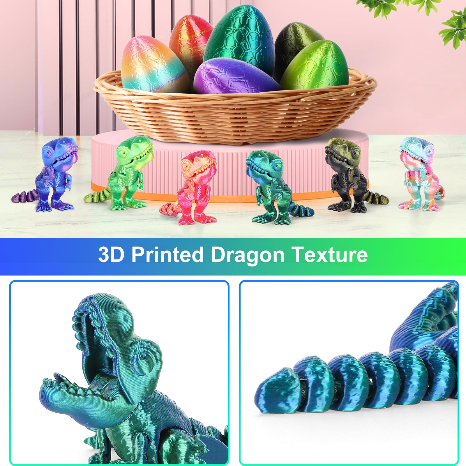 ISFOFO multicolor dragon egg adds vibrant desk decor and fun.