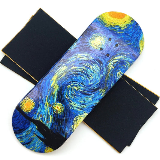ishrunkthis Starry Night 34mm fingerboard set showing pre drilled holes and smooth surface