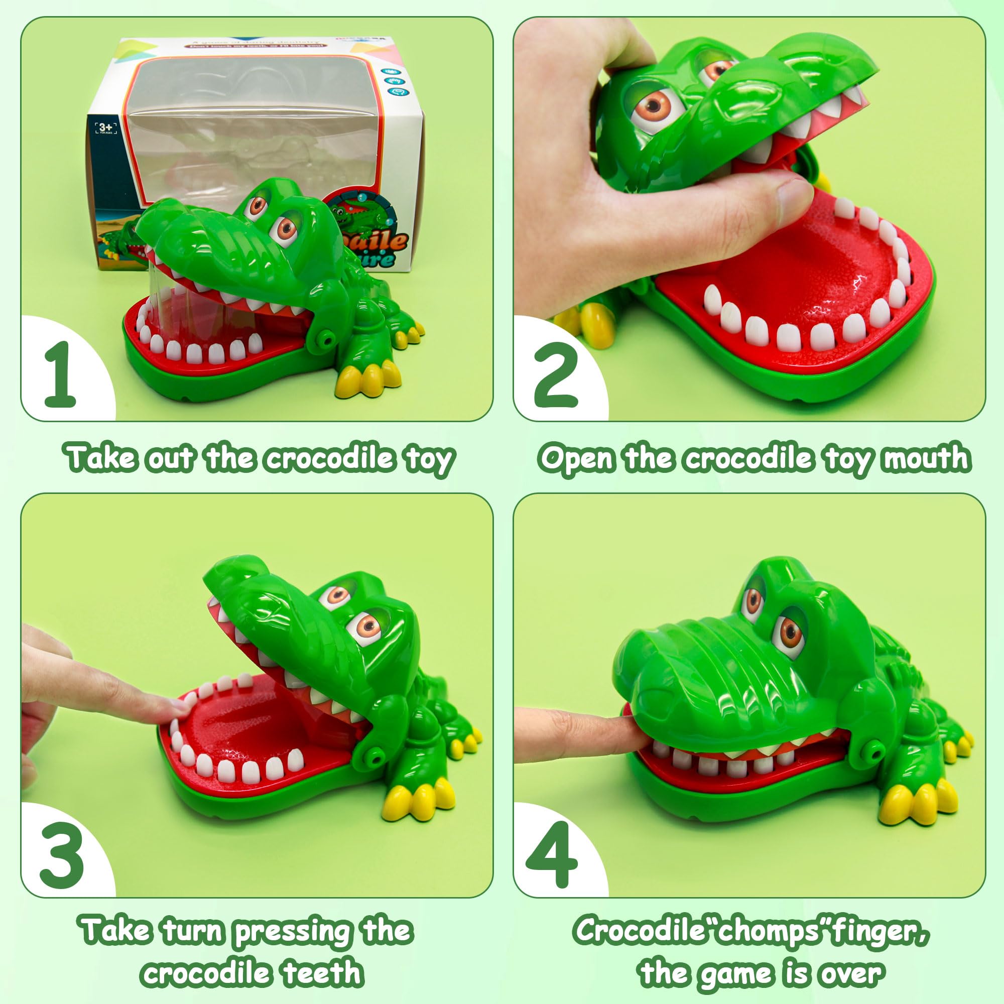 iShyan crocodile teeth toy bite action sparks giggles during interactive play
