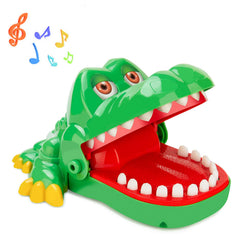 iShyan crocodile teeth toy with a bright green body for kids' pretend dentist play.