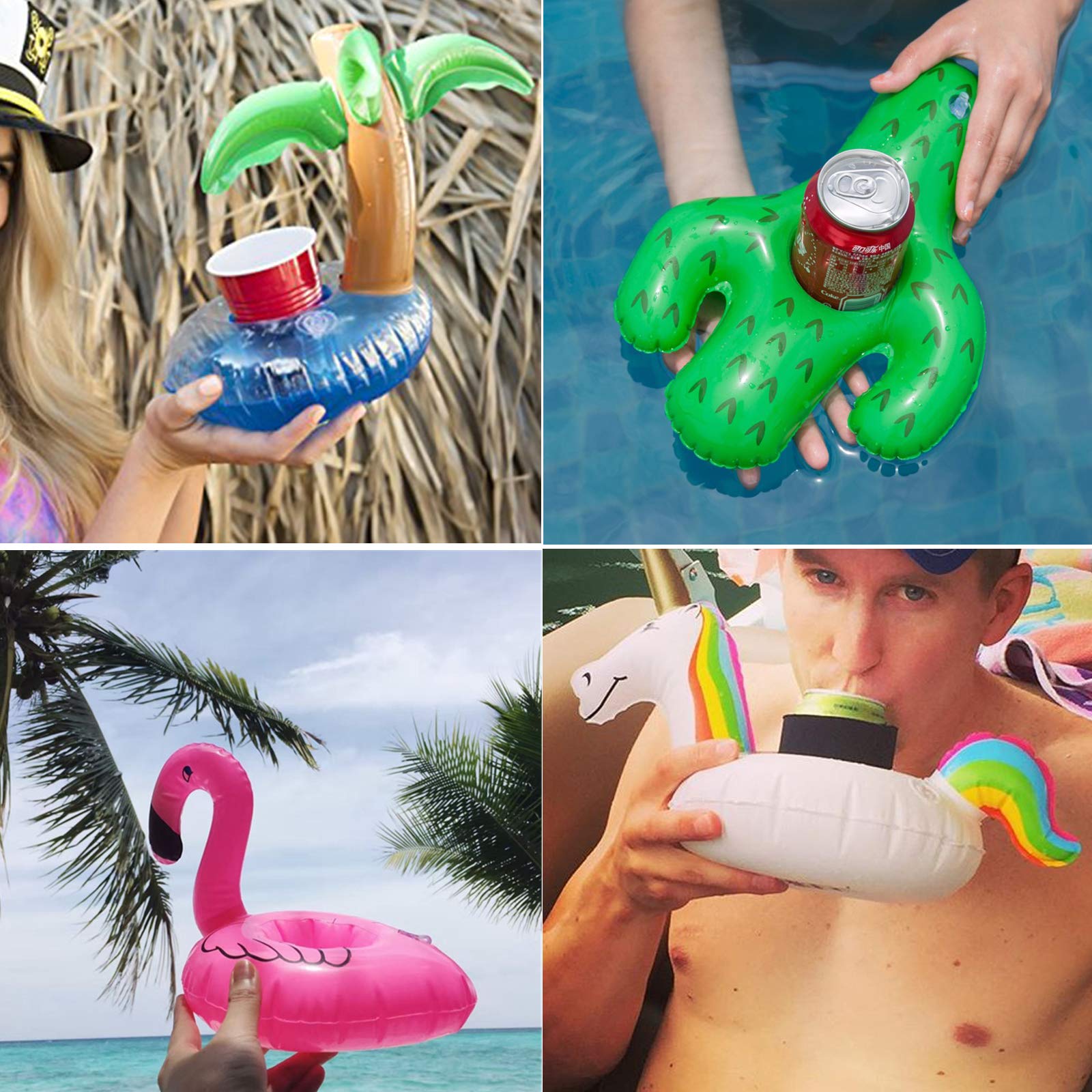 iShyan inflatable drink holder watermelon adds playful flair and prevents spills.
