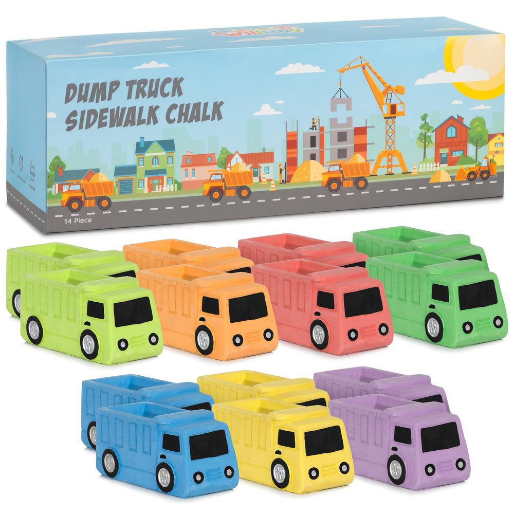 Isle of Whimsy dump truck sidewalk chalk set for creative outdoor play