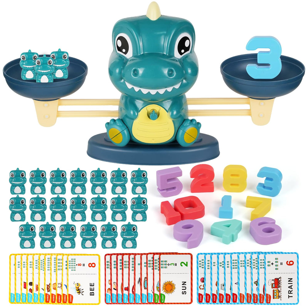 ISMETACU dinosaur balance toy in classroom for counting practice