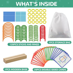 ISMETACU puzzle sticks arrangement supports early engineering and problem solving