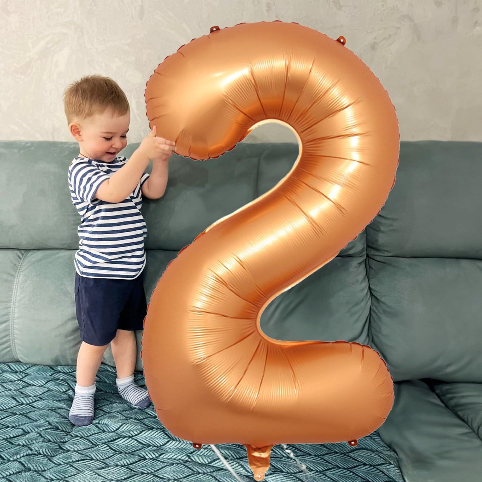 Isndare orange 4th birthday foil balloon creates a photo-worthy moment