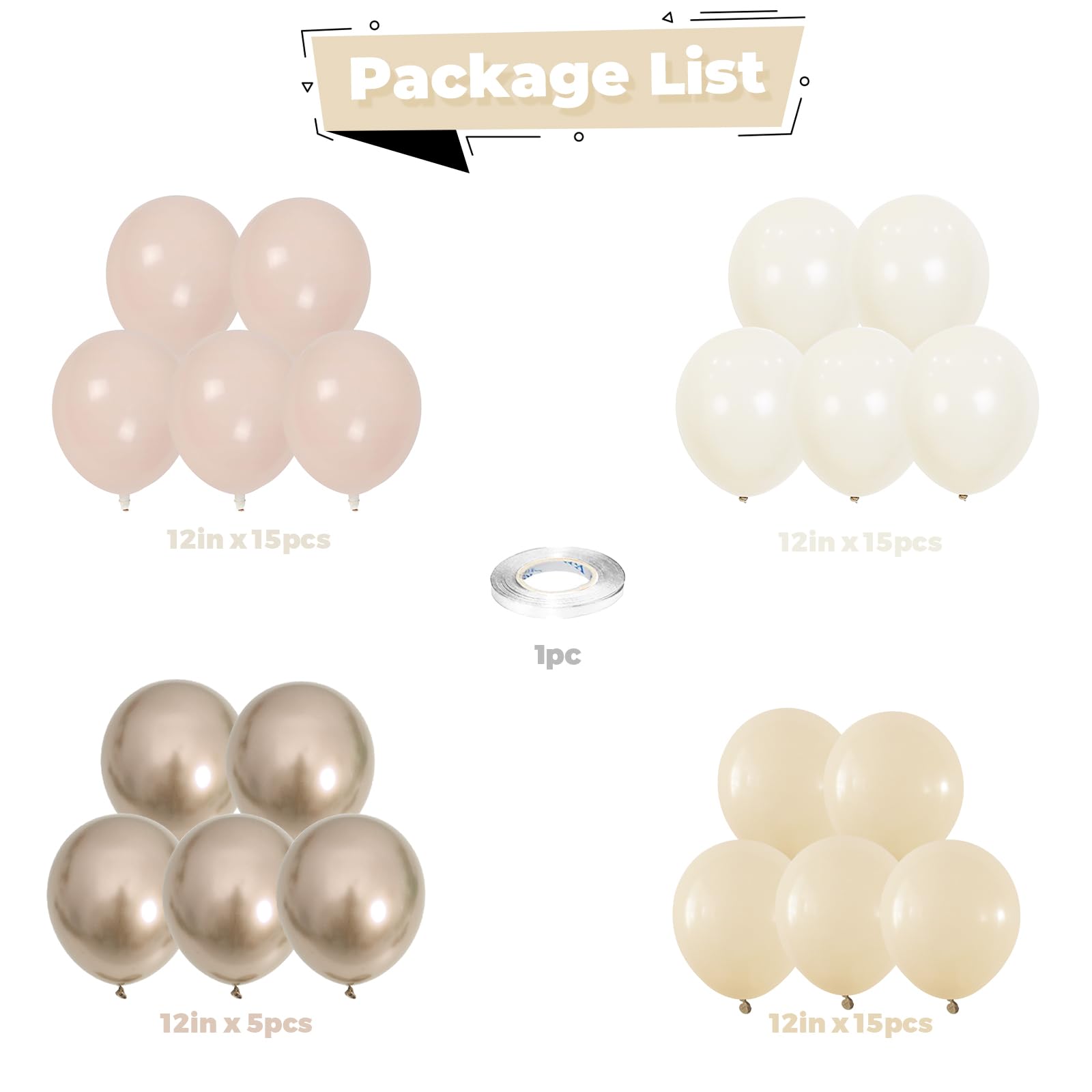 Isndare champagne gold balloons add luxe accents to arches