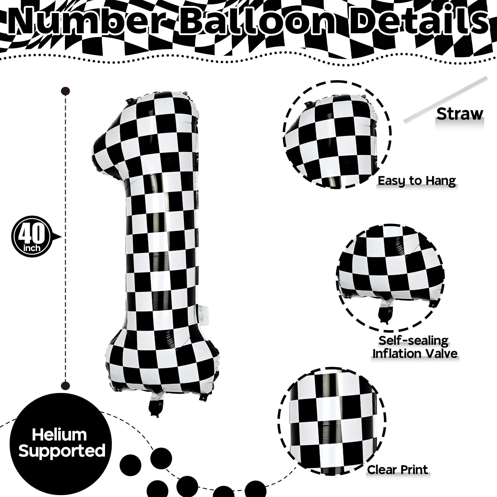 Isndare foil number 1 balloon with premium finish for lasting decor
