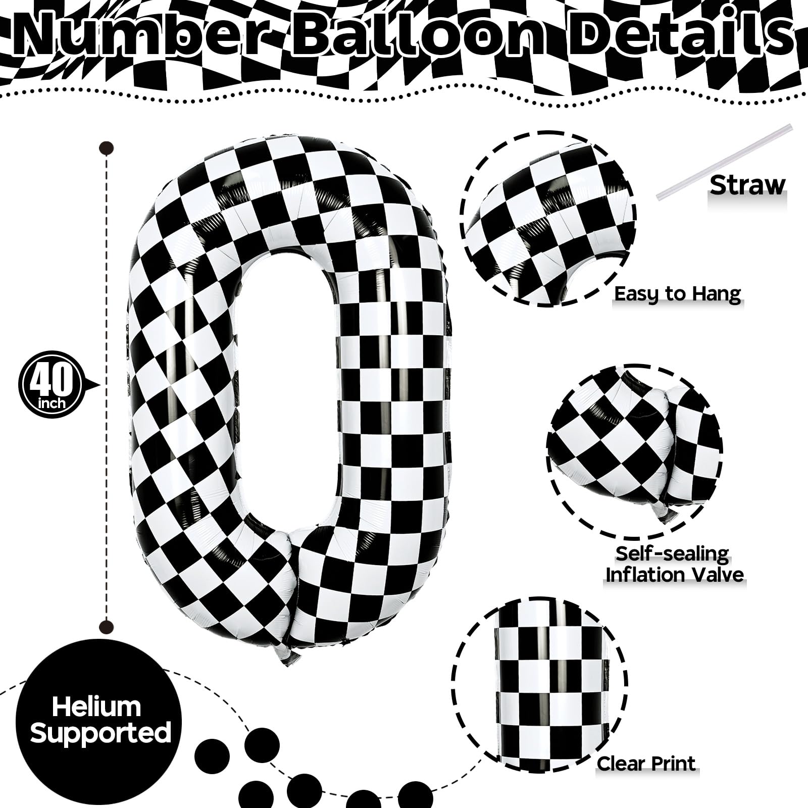 Isndare giant foil number 0 balloon perfect for milestone celebrations.