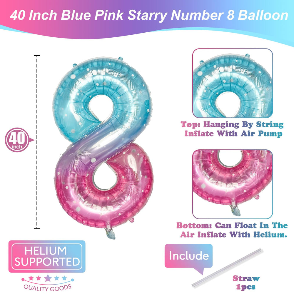 Isndare giant mermaid starry 8 balloon creates a whimsical party focal point