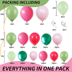 Isndare hot pink balloons create festive birthday and luau vibes.