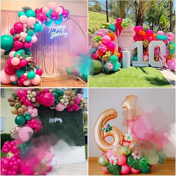 Isndare metallic green balloons shimmer under lights for vibrant events.