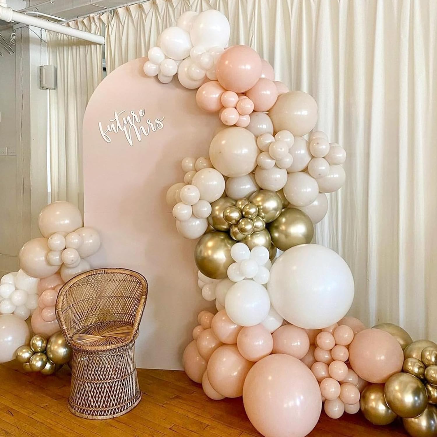 Isndare nude 12 inch balloons for subtle wedding or baby shower themes